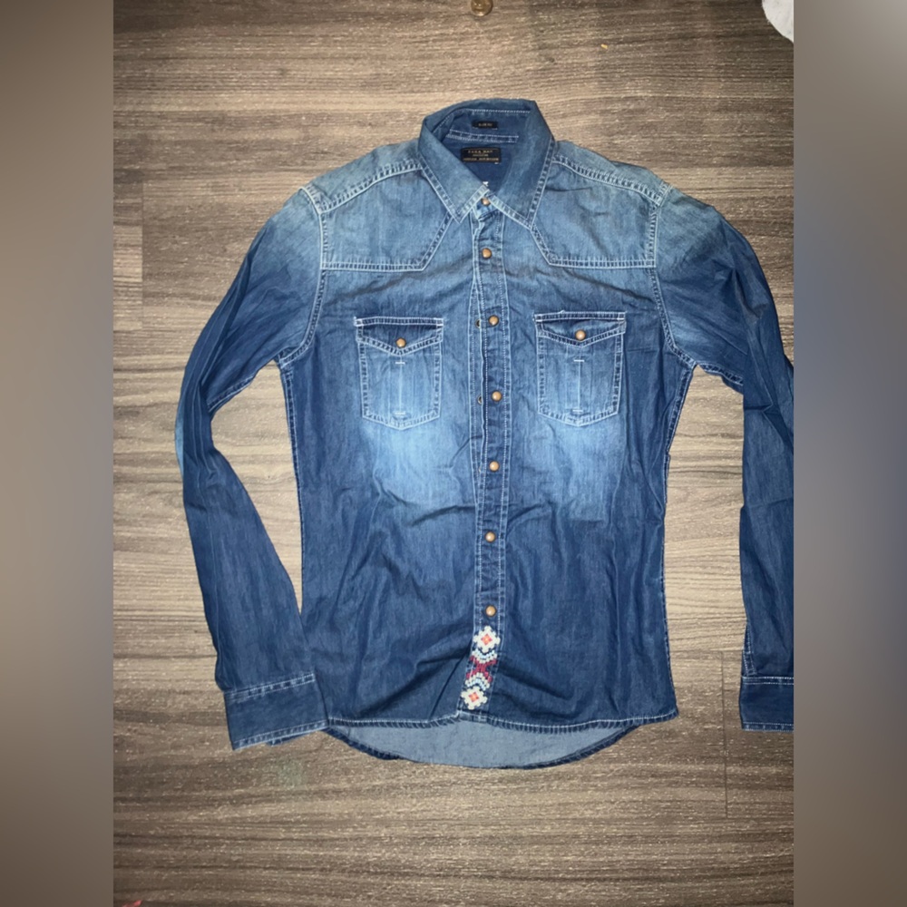 Zara Man Western W/Indigenous Geometrical Embroidery Details